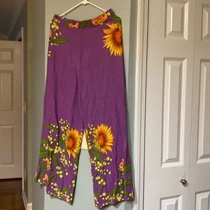 Gypsy pants with sun flowers